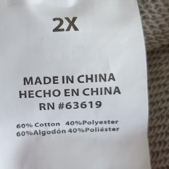 Nwt $104 BEBE Multi Color Logo Full Zip Hooded Sweatshirt Heather Grey Sz 2X - Picture 8 of 8